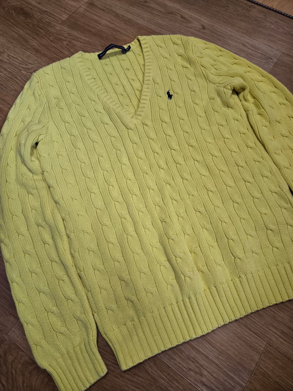 폴로 랄프로렌 스포츠 정품 여성 브이넥 케이블 니트 상품이미지3