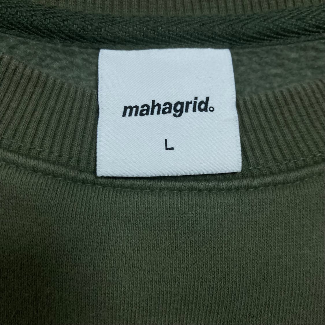 마하그리드 빅로고 카키 맨투맨 상품이미지3