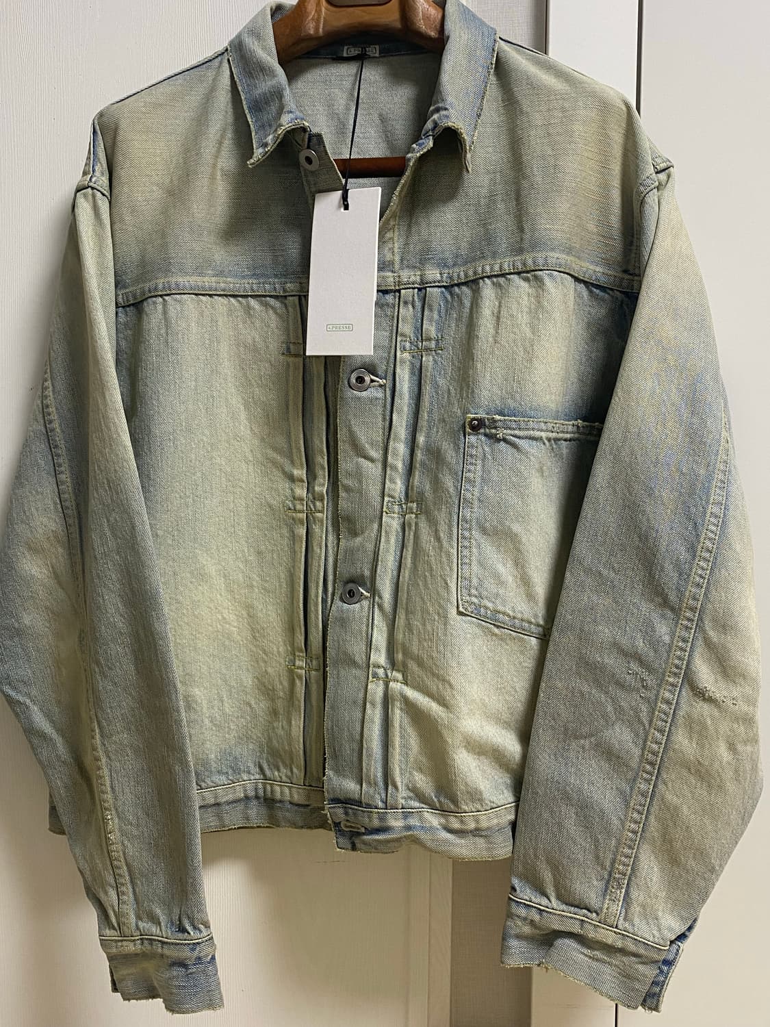 A.presse 1st type denim jacket bleach 상품이미지1