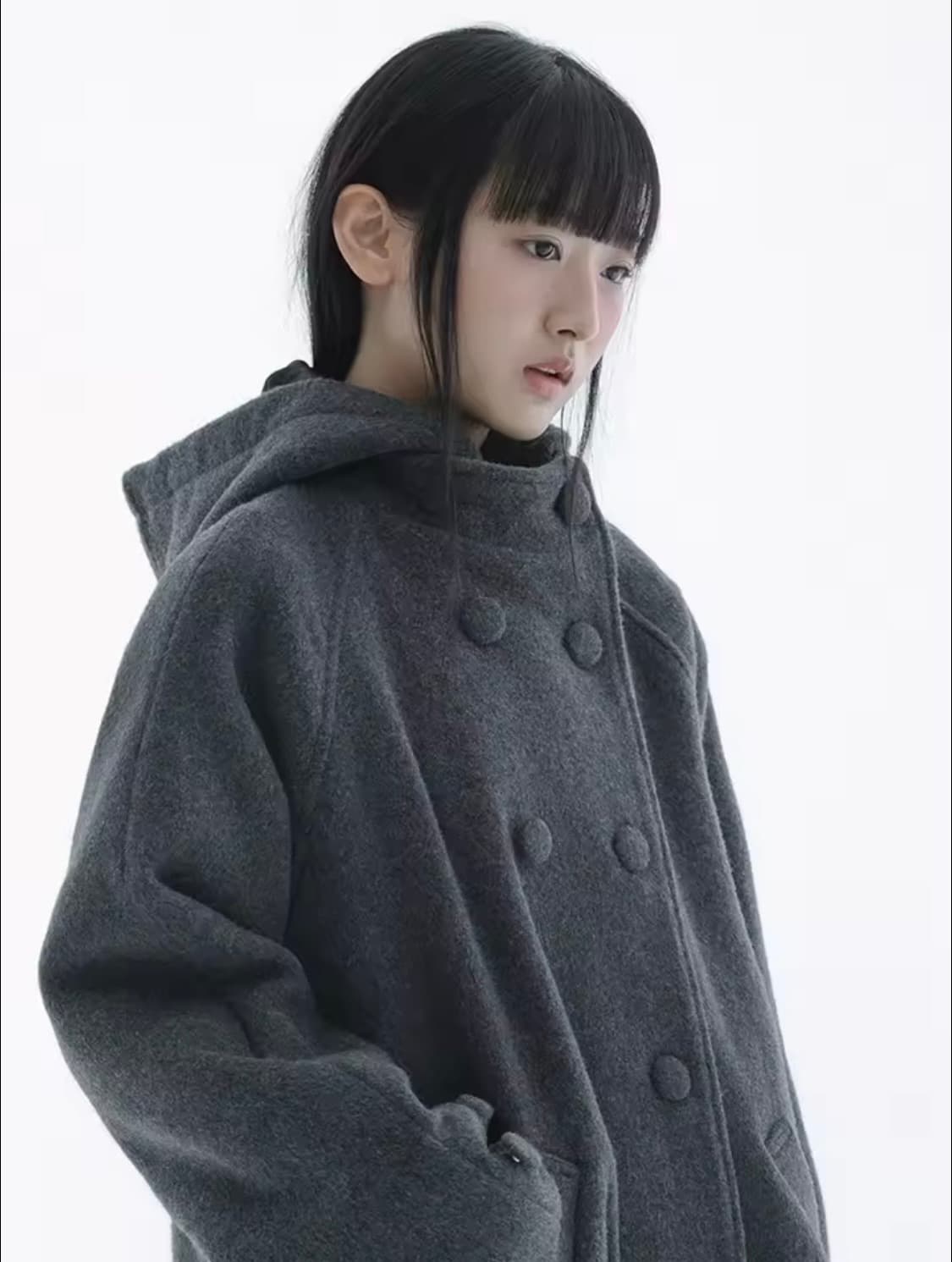 빈티지 울 코트 (차콜) 상품이미지3