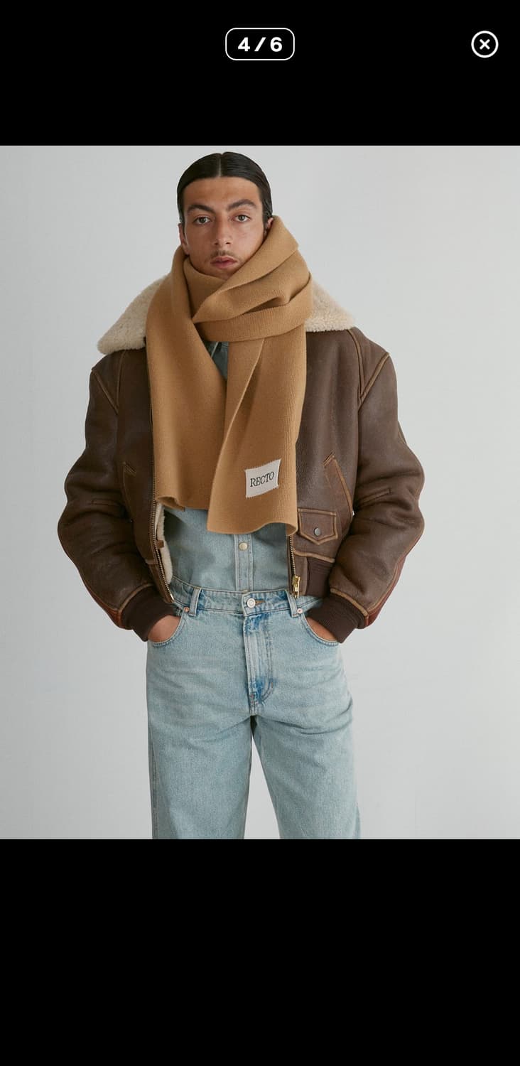 Recto Jacquard logo compact muffler 상품이미지4