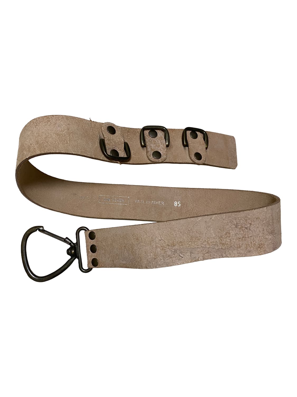 빈티지 샘 브라운 가죽 벨트 상품이미지1