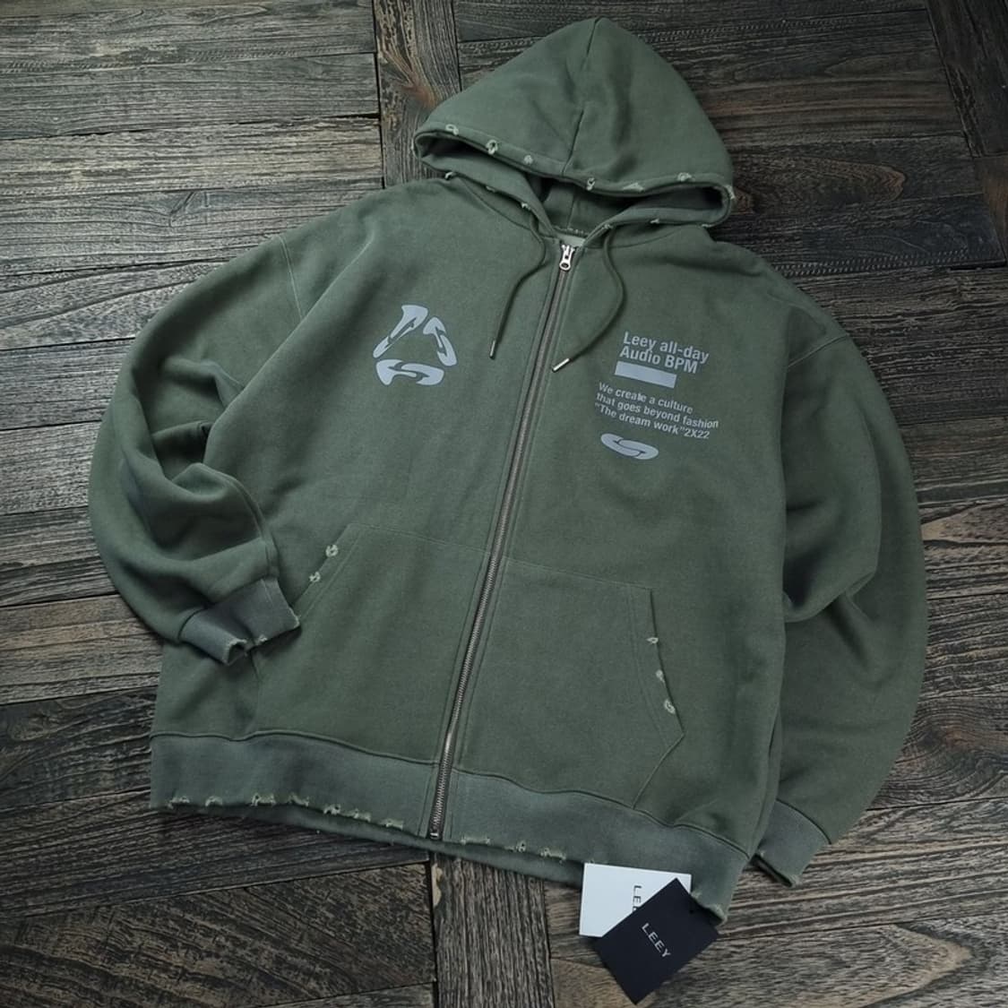 [엘이이와이](새상품) 그래픽 프린팅 오버사이즈 후드 집업 M17930 상품이미지1