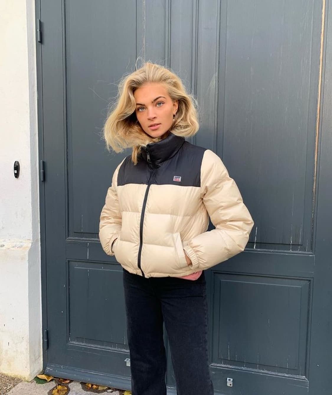 리바이스 배색 패딩 노스페이스 눕시 푸퍼 칼하트 상품이미지3