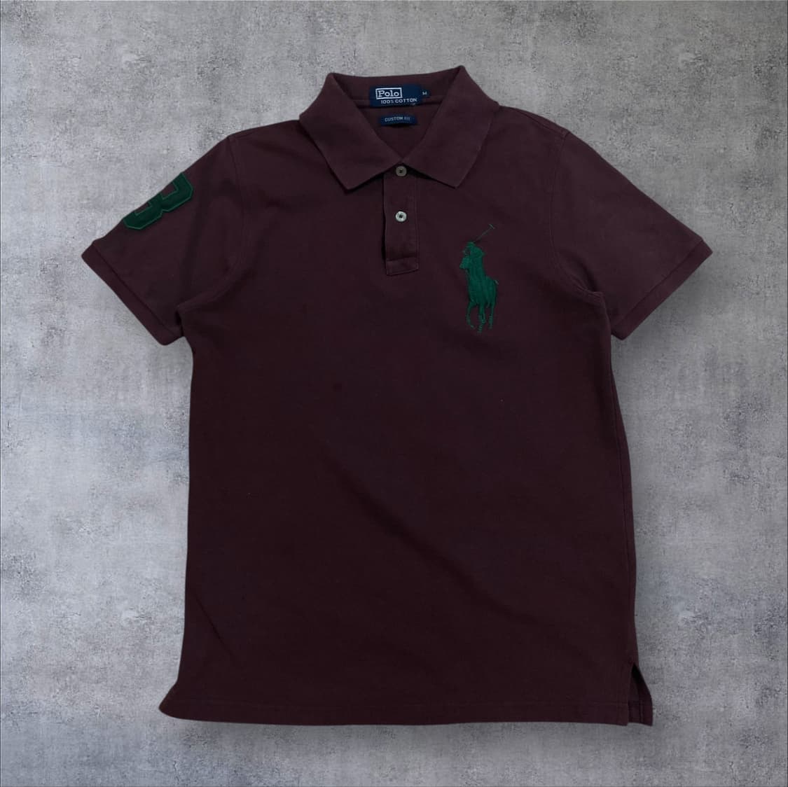폴로 랄프로렌 빅포니 버건디 카라 반팔티 상품이미지1