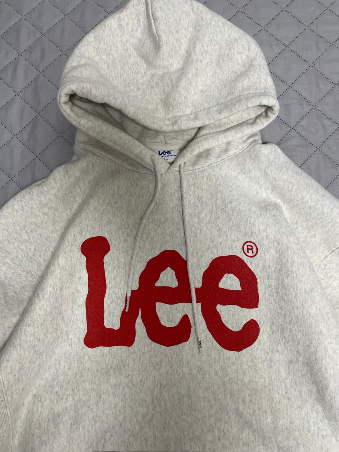 리 리버스위브 기모 트위치 로고 후디 오트밀 상품이미지2