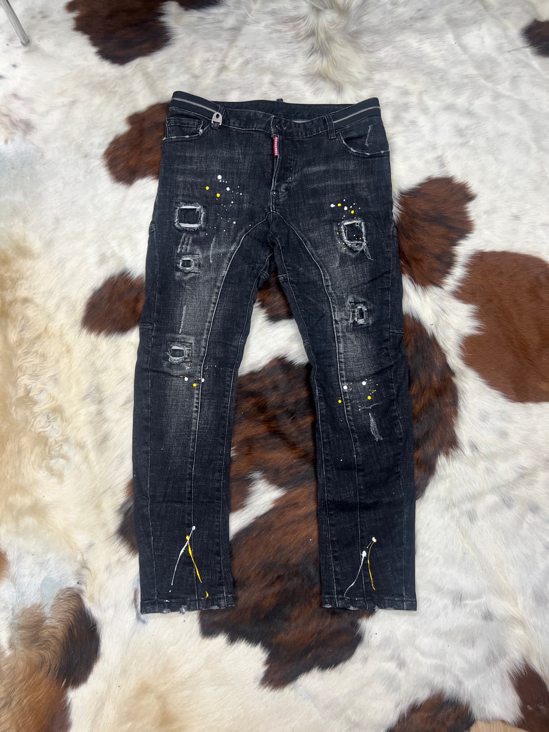 디스퀘어드2 페인팅 바이커 스키니 진 상품이미지2