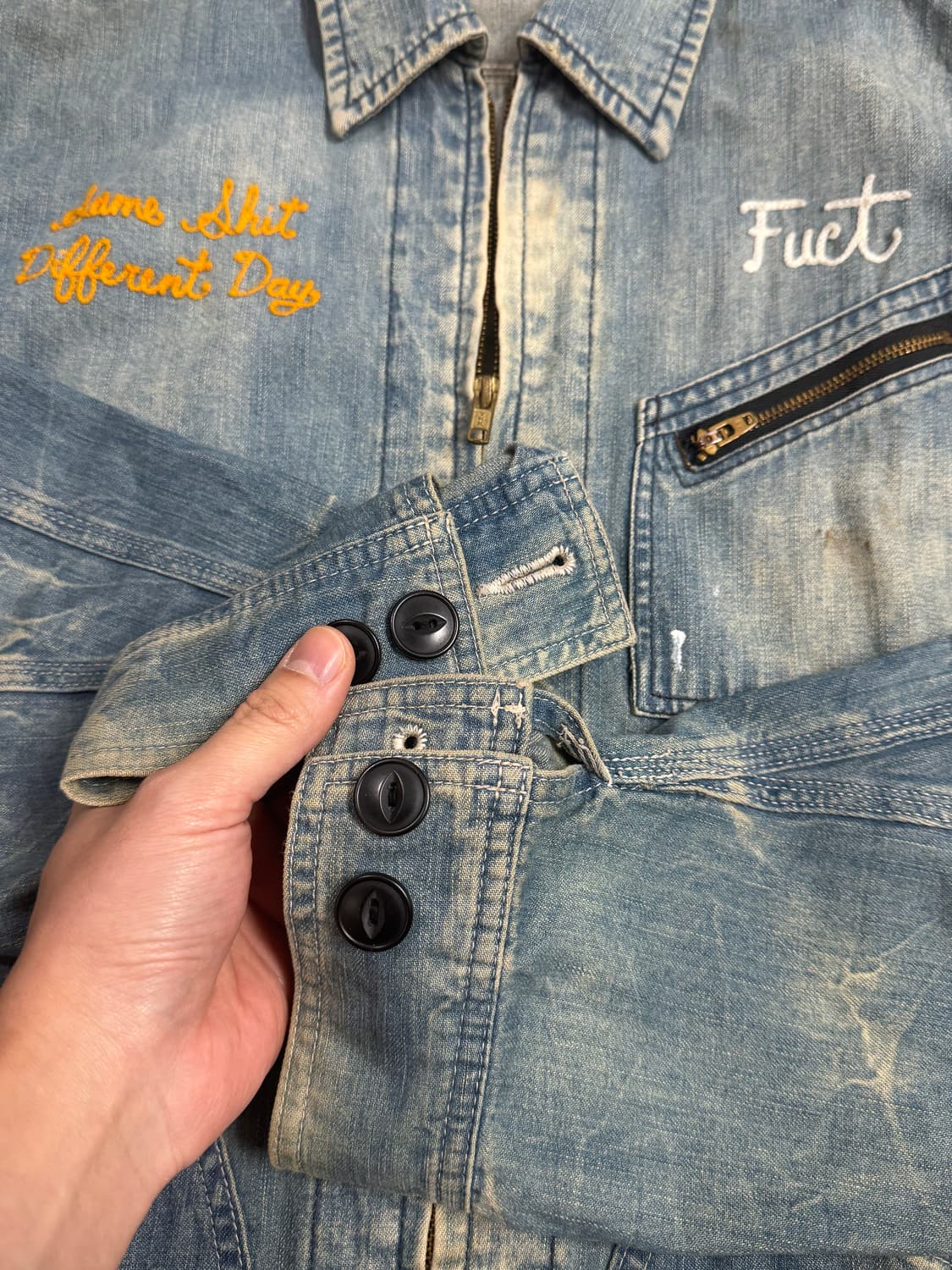 FUCT 퍽트 집업 카펜터 데님 자켓 L 상품이미지6