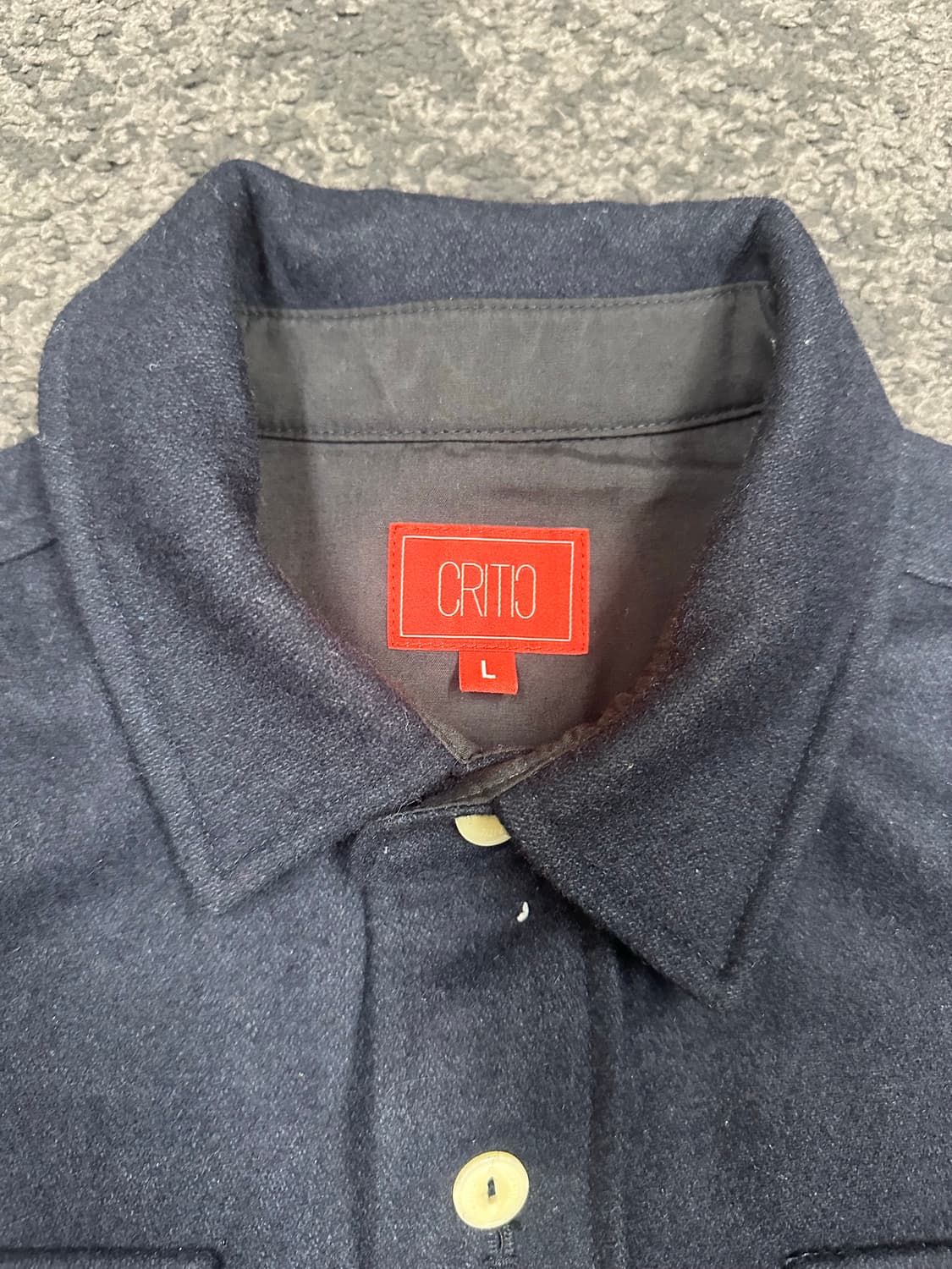 크리틱 울 셔츠자켓 네이비 L 상품이미지3