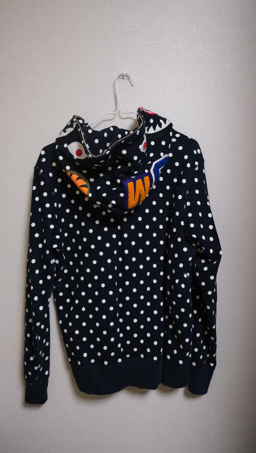 베이프 후드집업 도트 네이비 상품이미지2