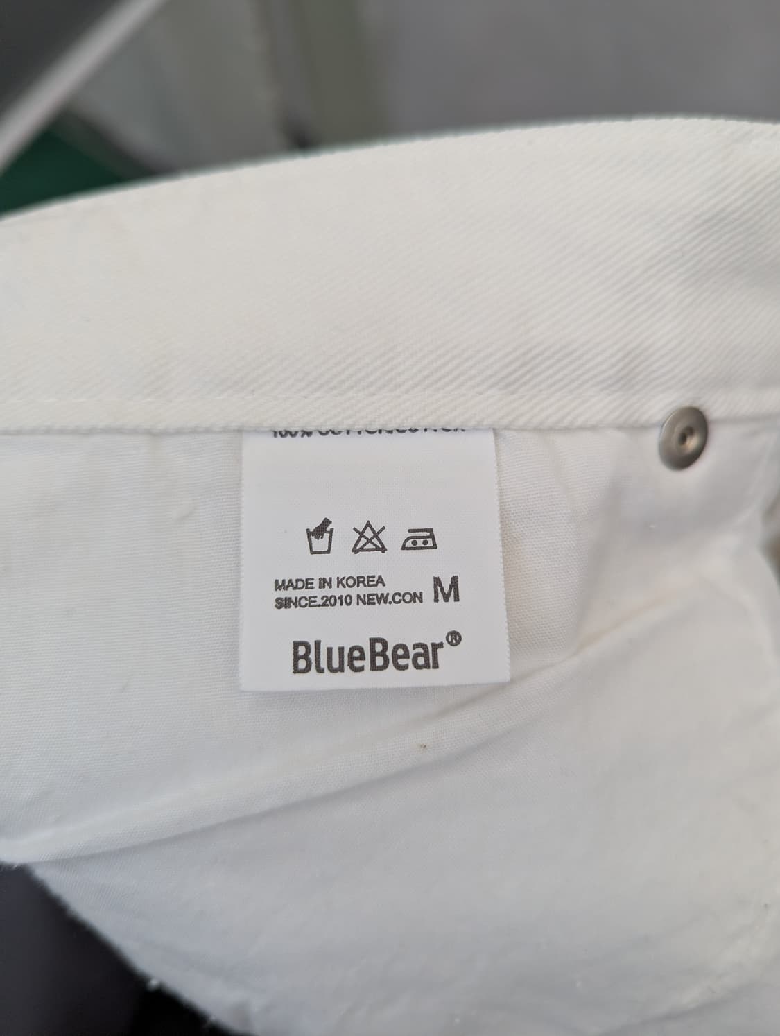 BlueBear 화이트 데님 반바지 핫팬츠 상품이미지3