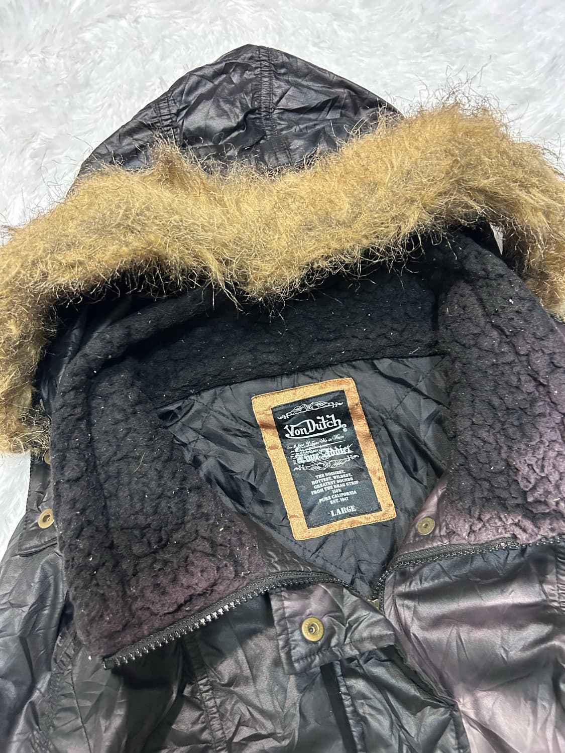 Von Dutch y2k grunge shirring parka 상품이미지3