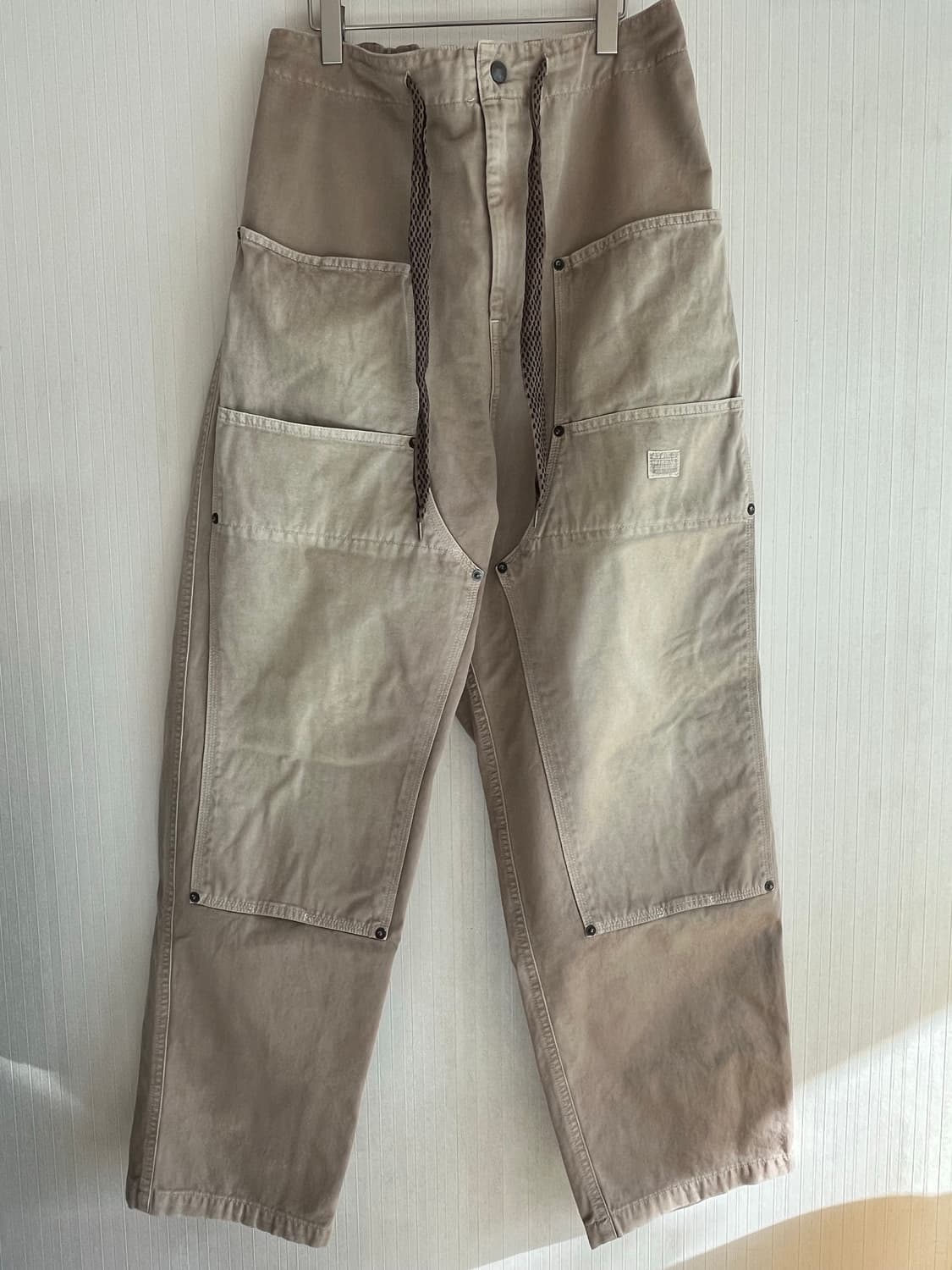 [3] 캐피탈 kapital 카츠라기 W 니 이지 팬츠 베이지 상품이미지3