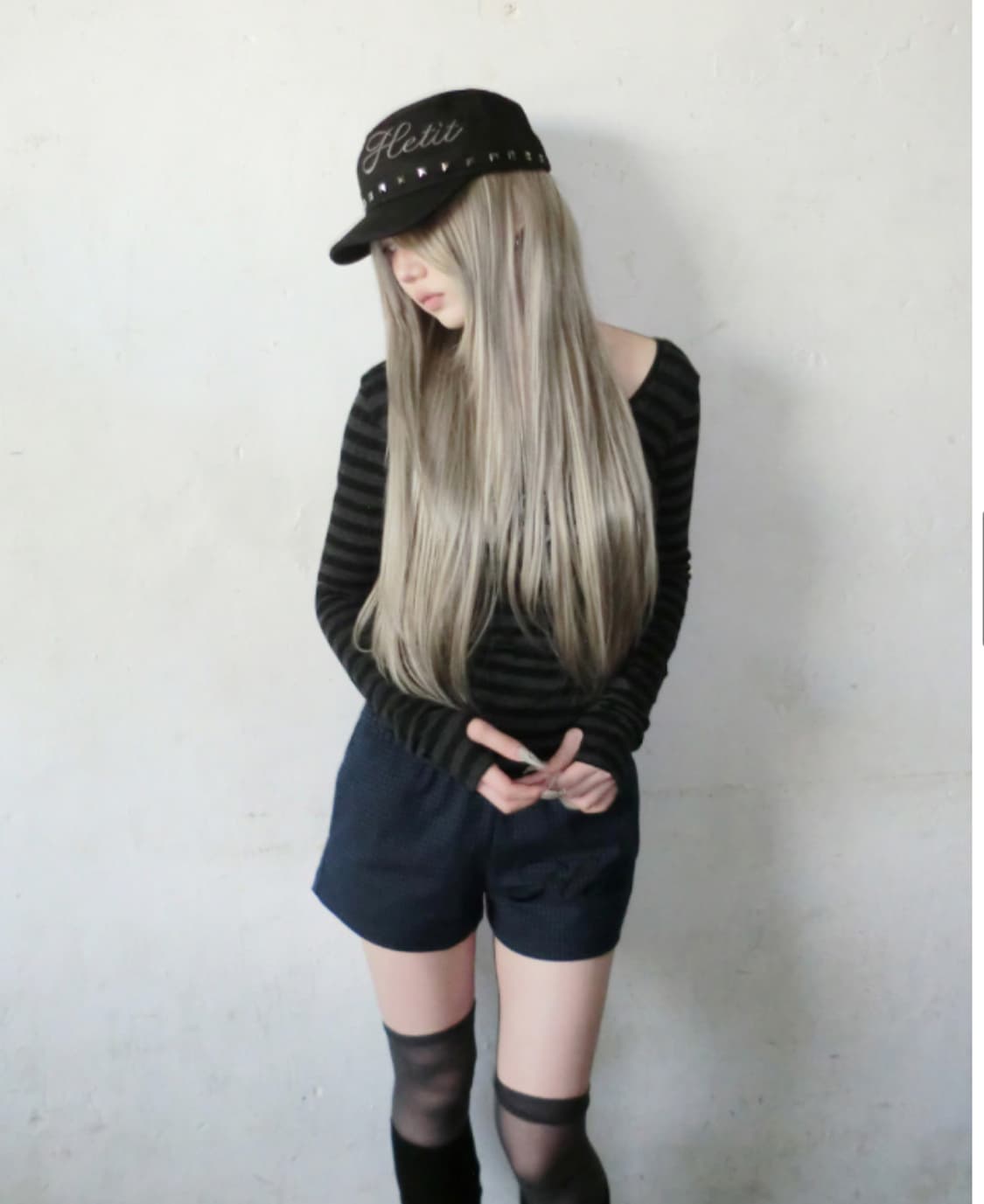 헤티 스터드 밀리터리 캡 상품이미지3