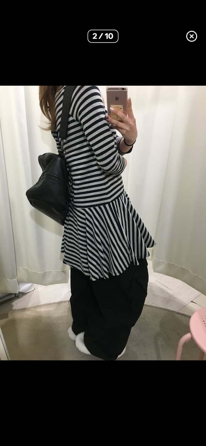 빈티지 스트라이프 레이어드 원피스 상품이미지4