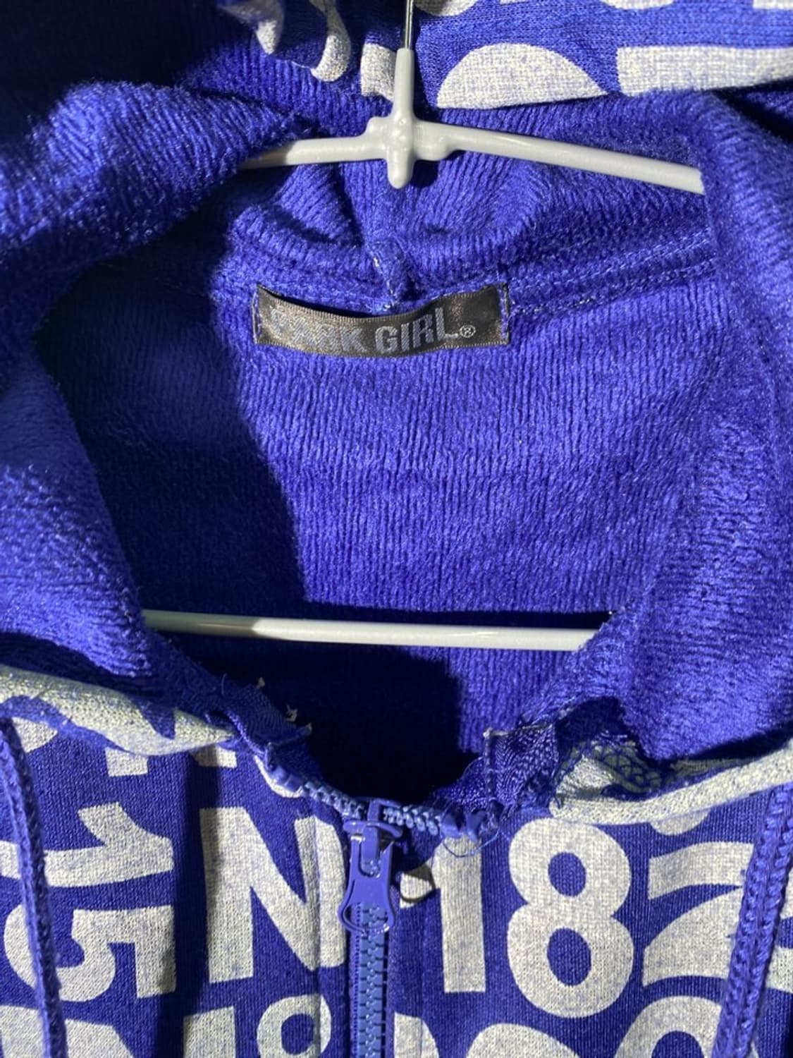 park girl 레터링 후드 집업 상품이미지3