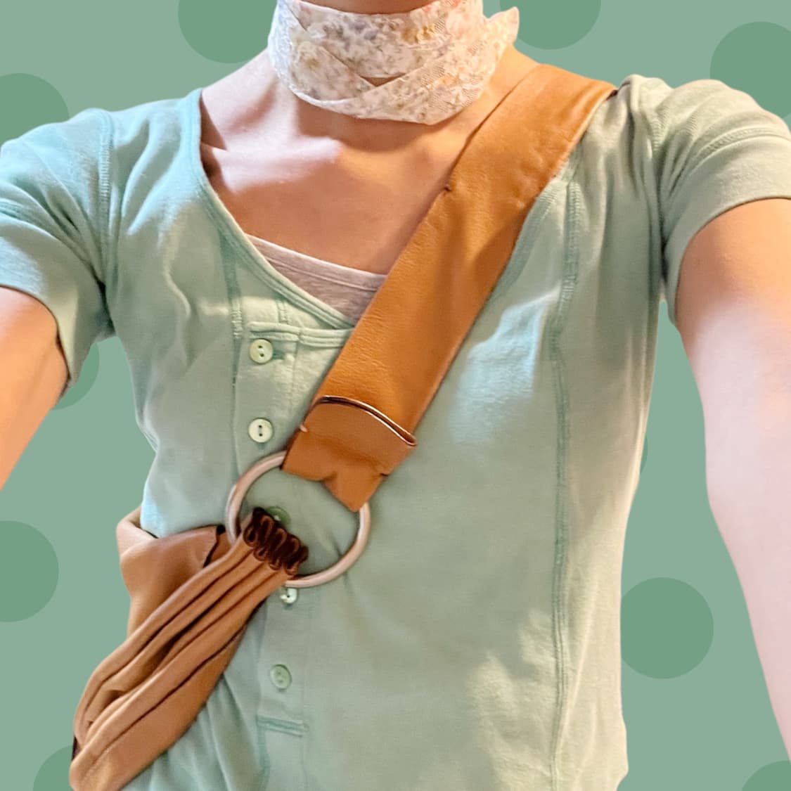 빈티지 양가죽 카멜 숄더백 / 레더 크로스백 상품이미지3