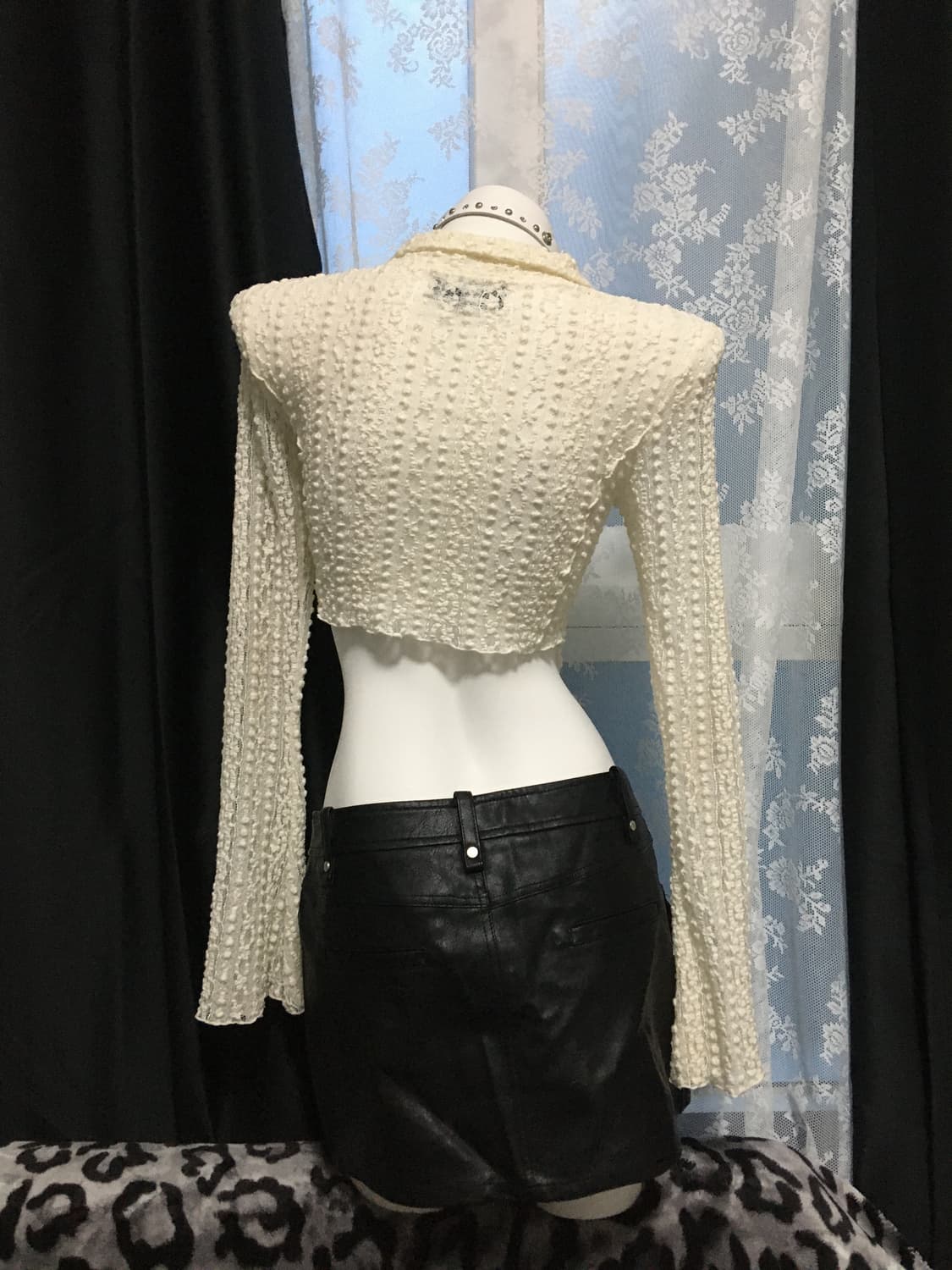 BOHEMSEO MINI LEATHER SKIRT 상품이미지2