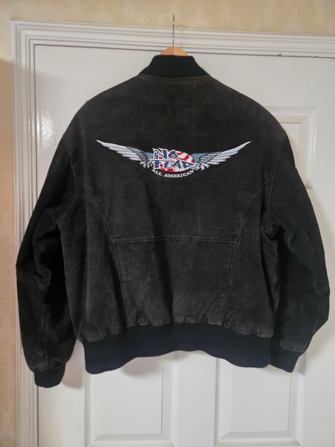 90s No fear leather jacket 상품이미지2