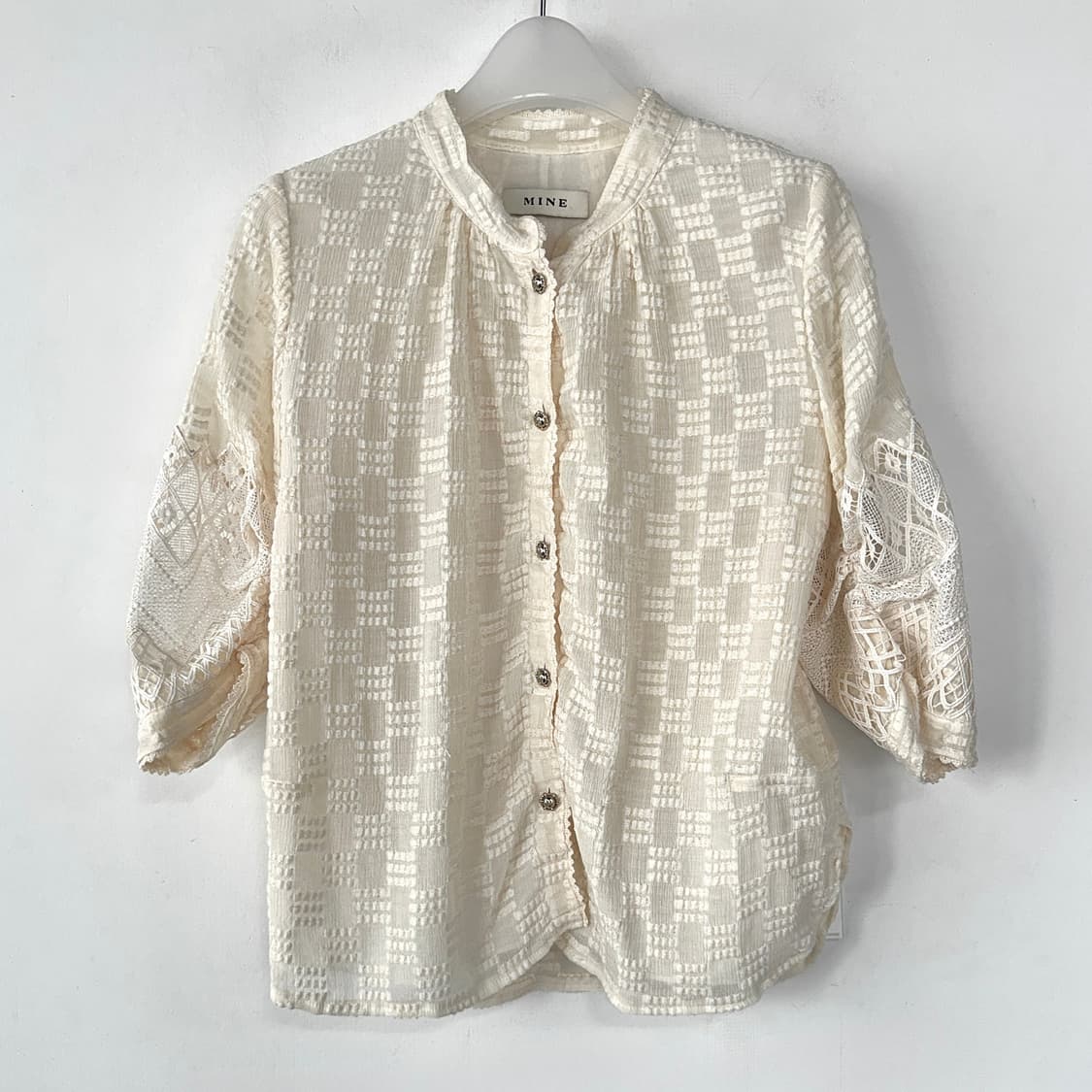마인 MINE 23 레이스 포인트 블라우스 상품이미지1
