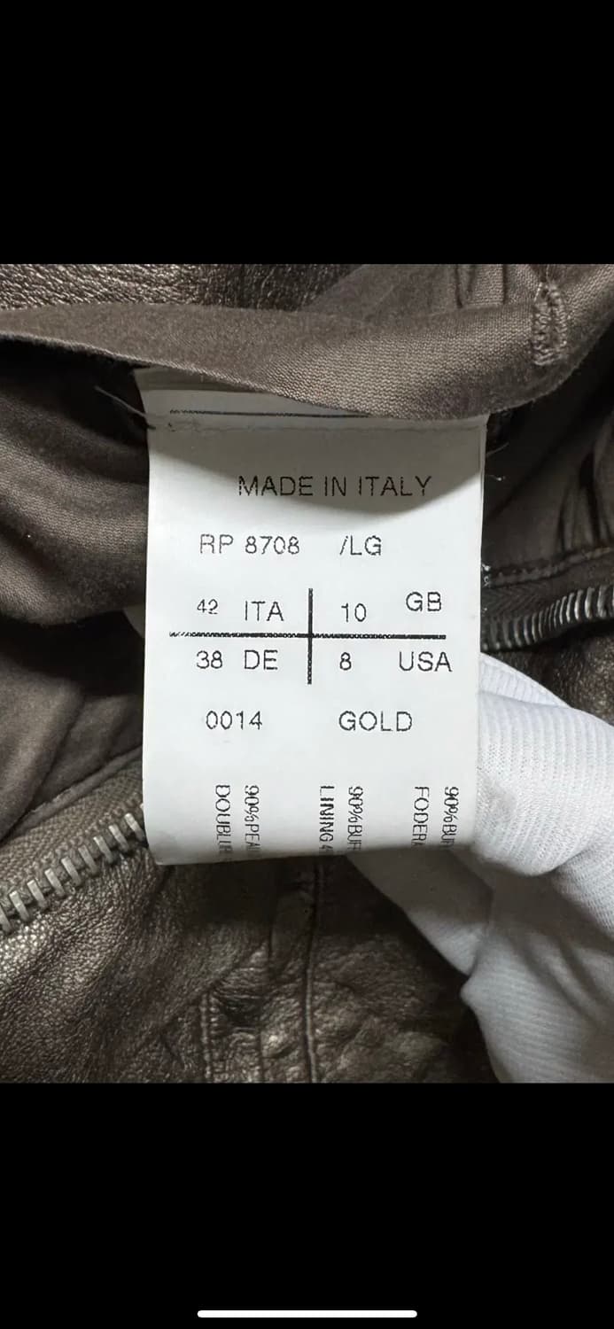 Rick owens 릭오웬스 나스카 골드 레더 자켓 상품이미지4