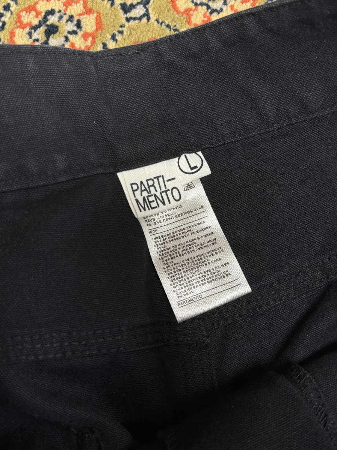 [L] 파르티멘토 더블니 팬츠 블랙 상품이미지4