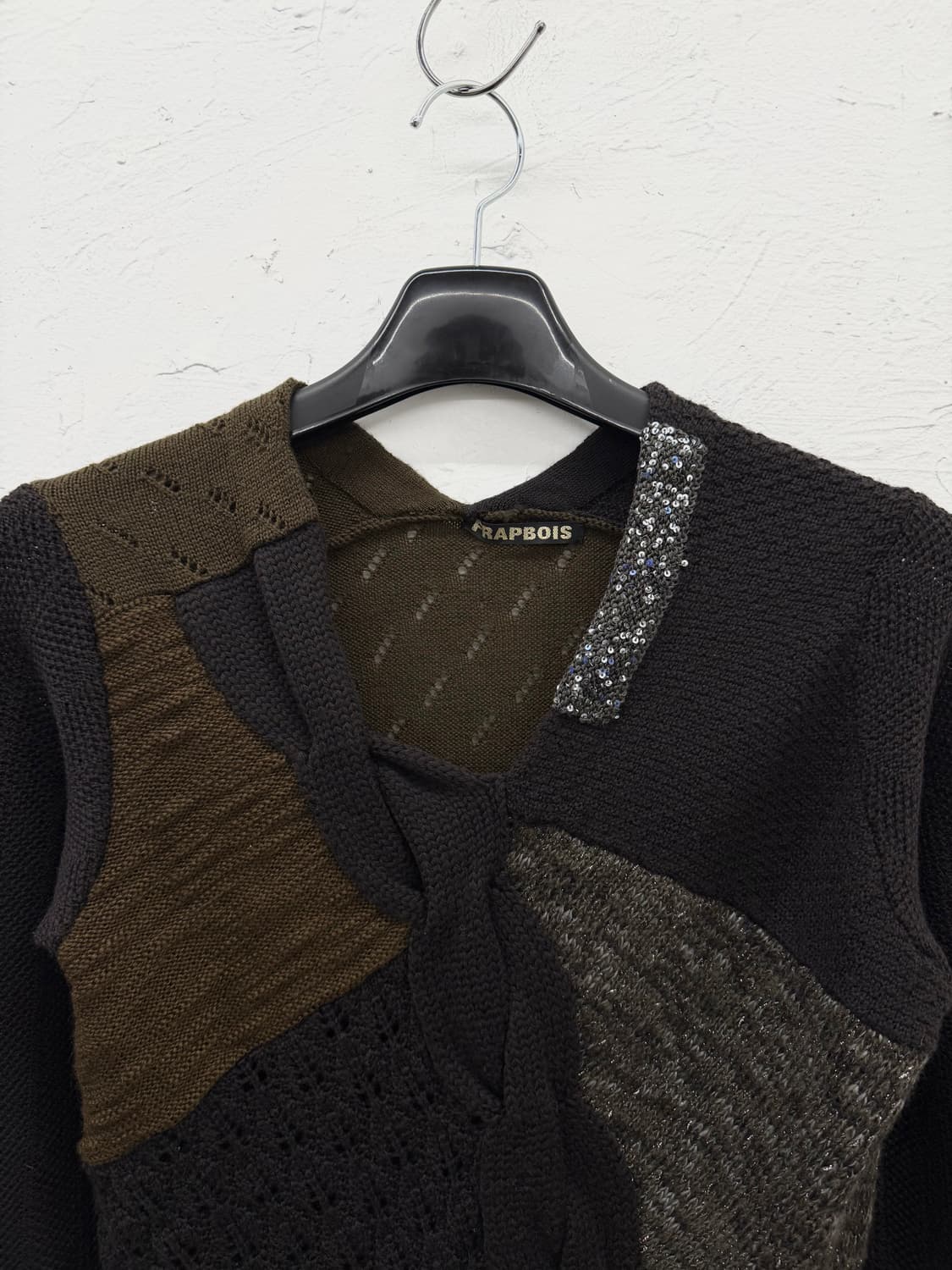 frapbois 패치워크 울 니트 상품이미지2