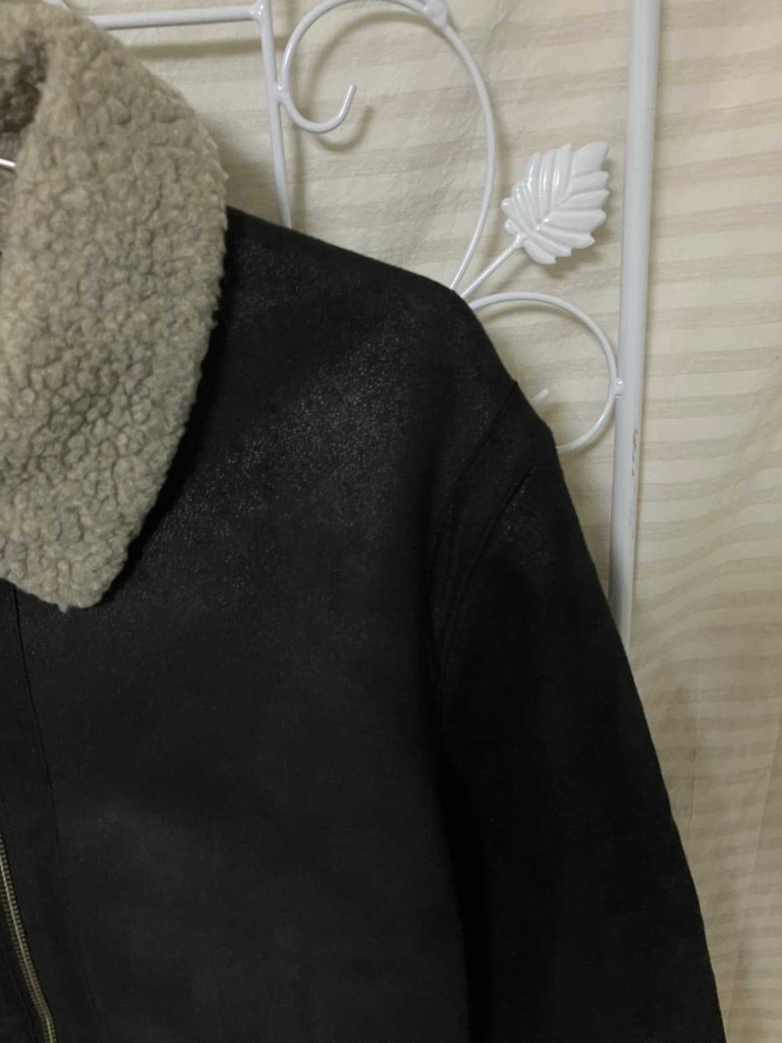 빈티지 블랙 기모 무스탕 y2k 스트릿 갸루 펑키 일본빈티지W-521   상품이미지3