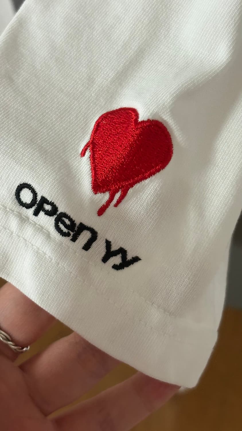 오픈 와이와이 티셔츠 I LOVE YY BOX TEE WHITE 상품이미지5