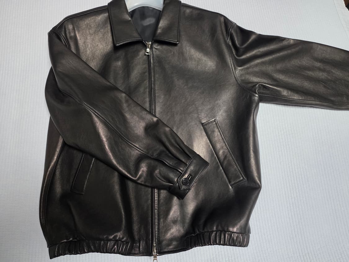 [2] 스테디에브리웨어 레더 블루종 자켓(블랙) 상품이미지7