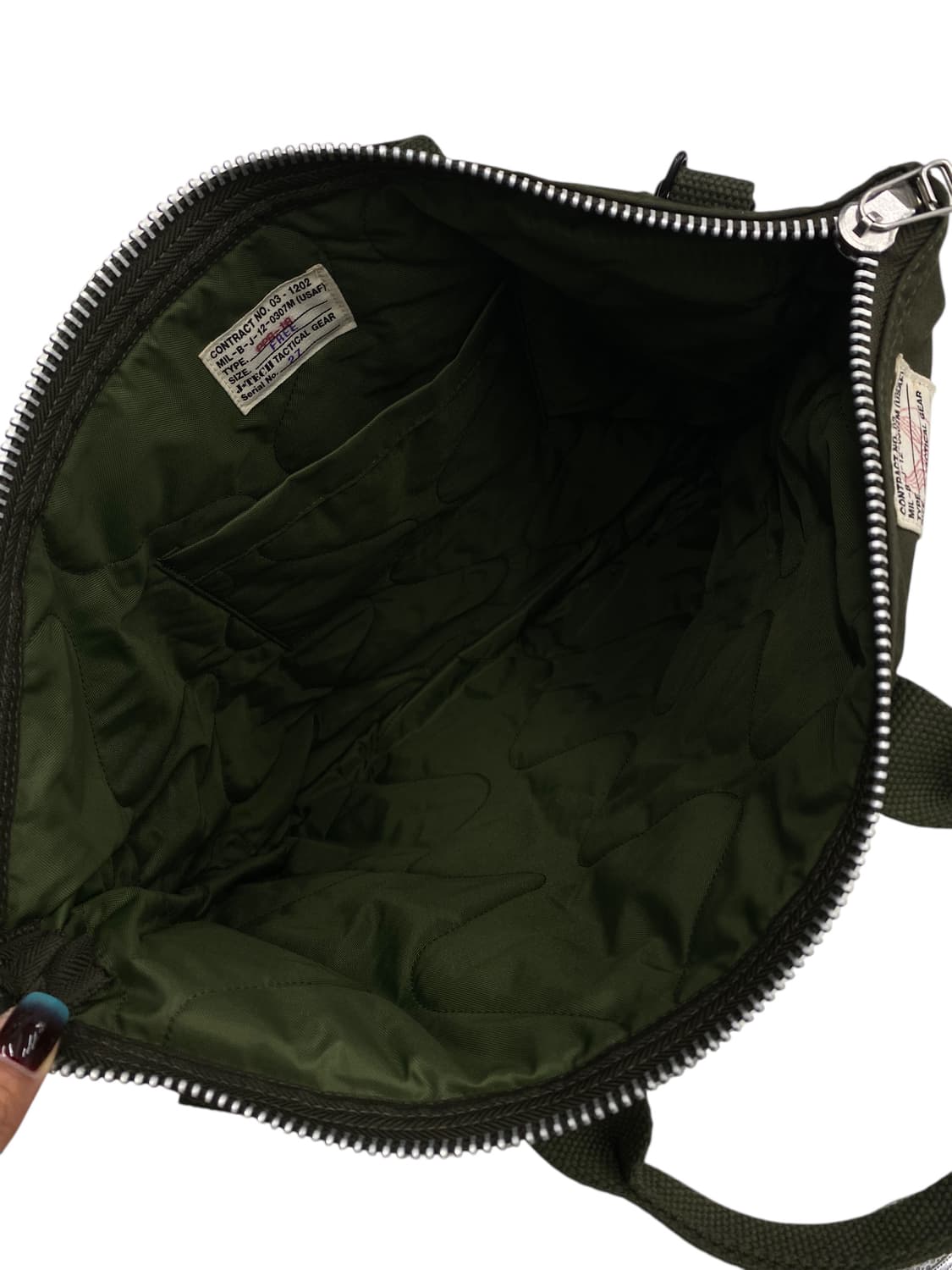 빈티지 카키 헬멧백 3way 상품이미지3