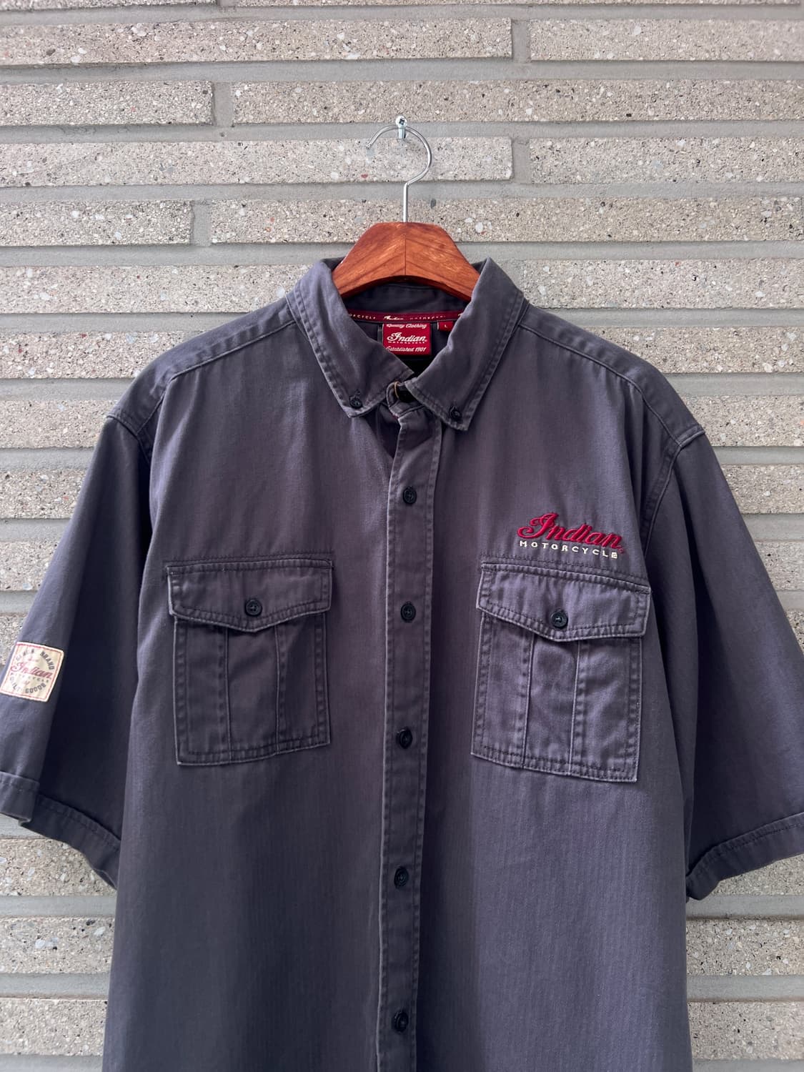 [L]Indian Motorcycle 인디안 모터사이클 스펠아웃 워크셔츠 상품이미지7