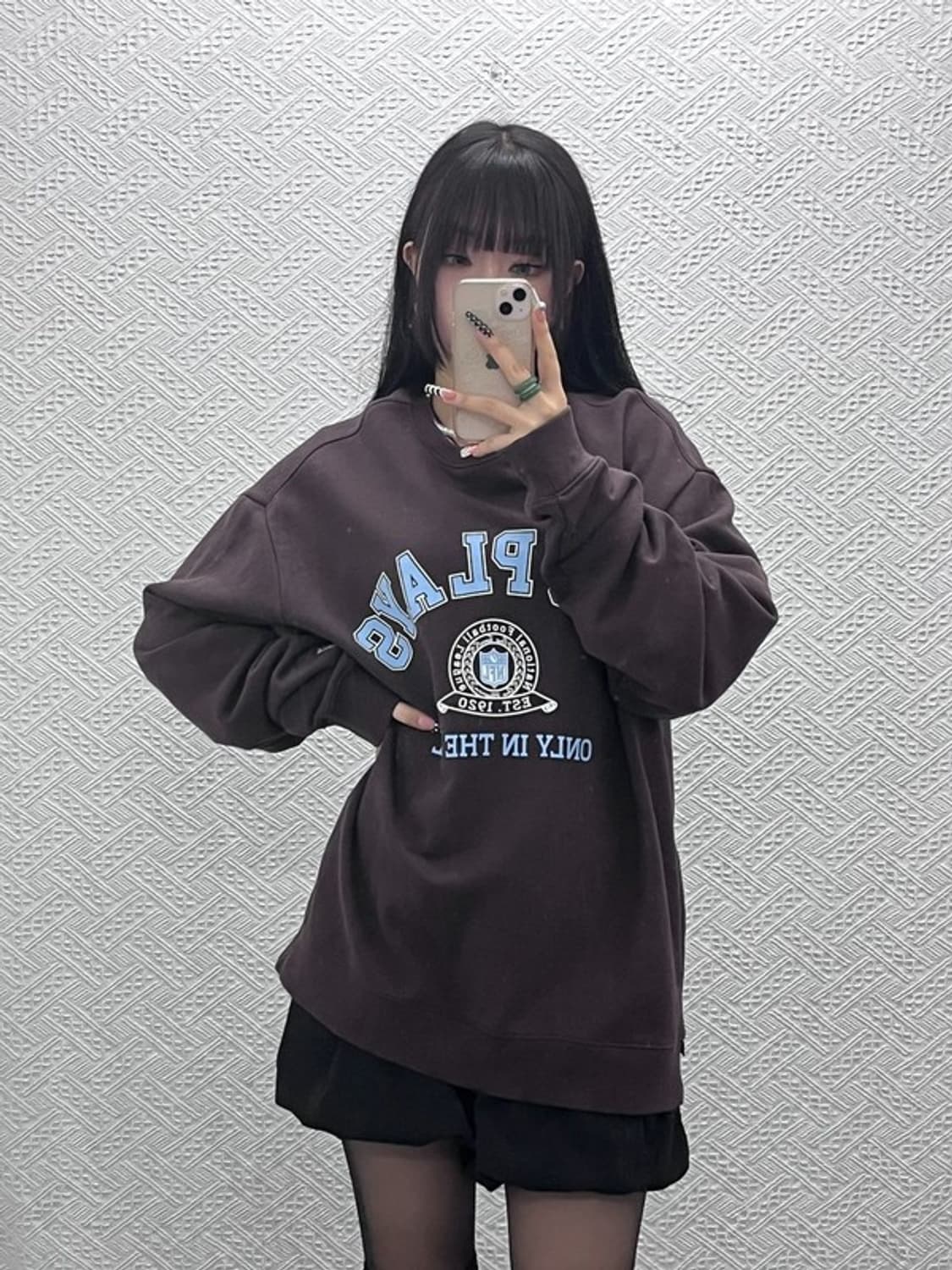 NFL 올드스쿨 키치 프린팅 초코무스 오버핏 맨투맨 XL C10543 상품이미지2