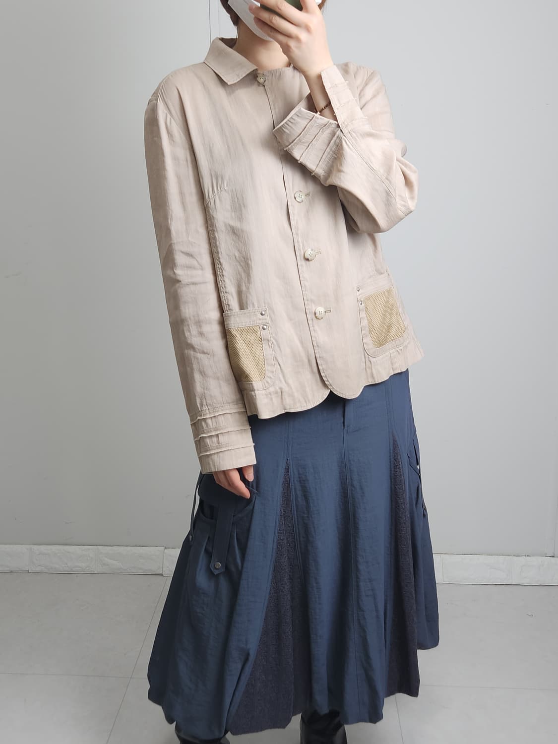 (Simple life)리넨 메쉬 자켓 상품이미지6