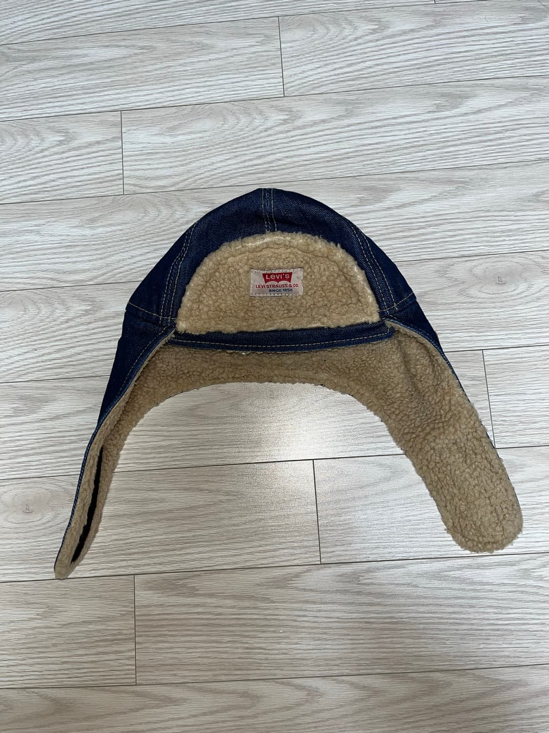 vintage Levi‘s(리바이스) 1850 모자 데님 쉐르파 트루퍼햇 상품이미지1