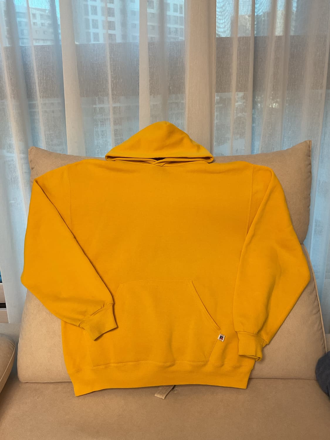 90s Russell yellow hoodie 상품이미지2