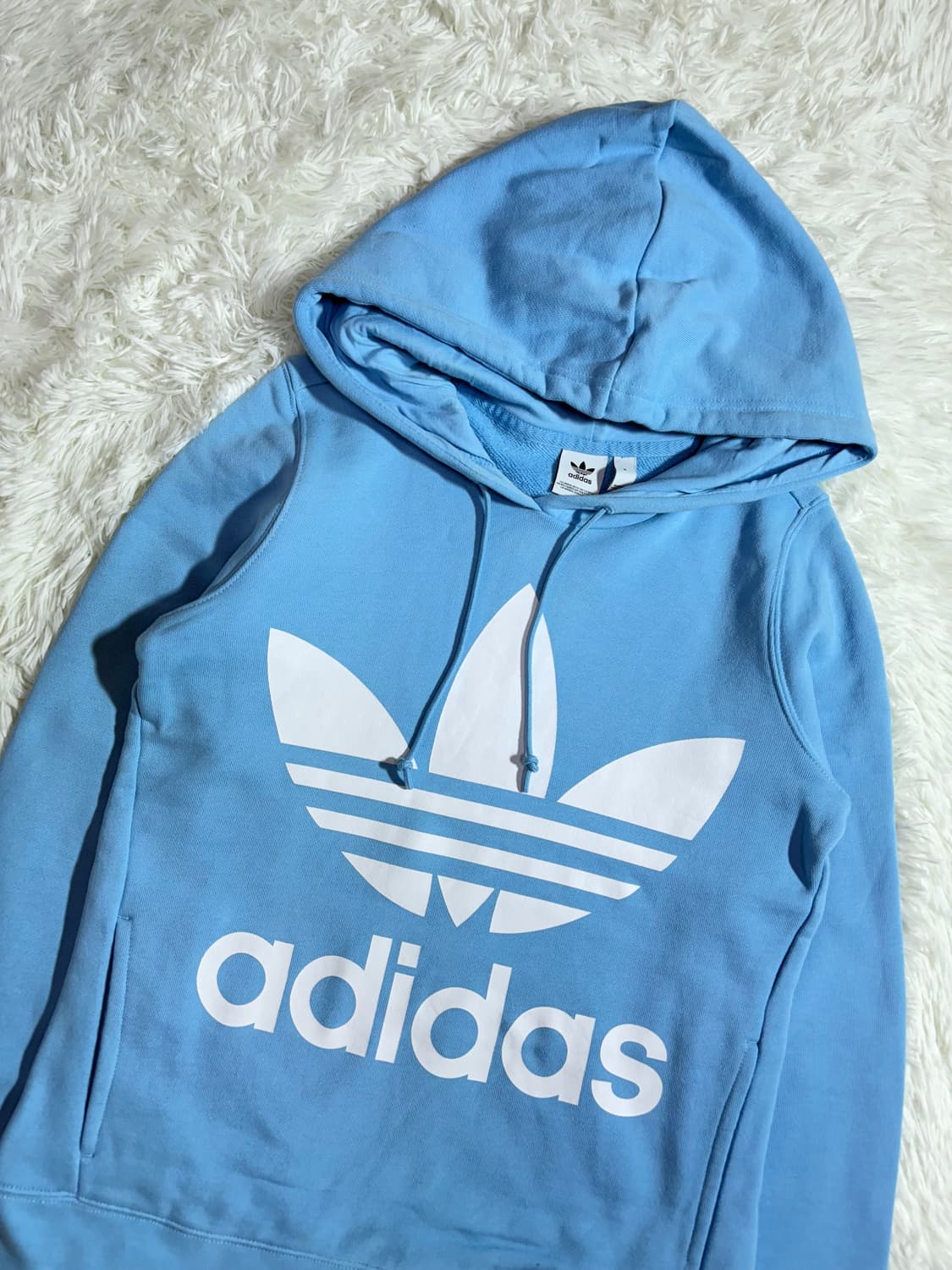 아디다스 빅로고 베이비블루 후드  상품이미지4