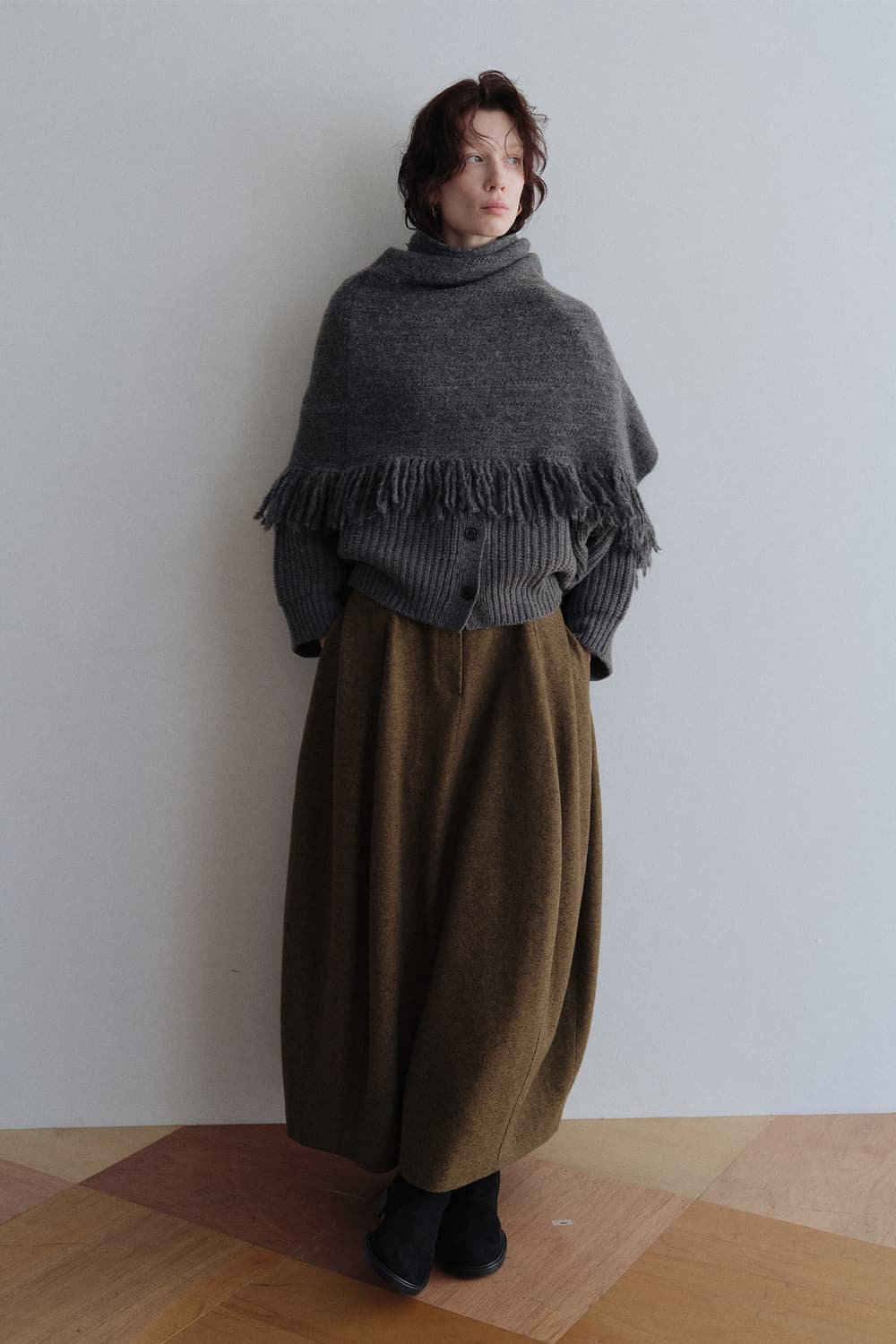 에토스 ethos WAIST STRAP WOOL SKIRT 상품이미지4