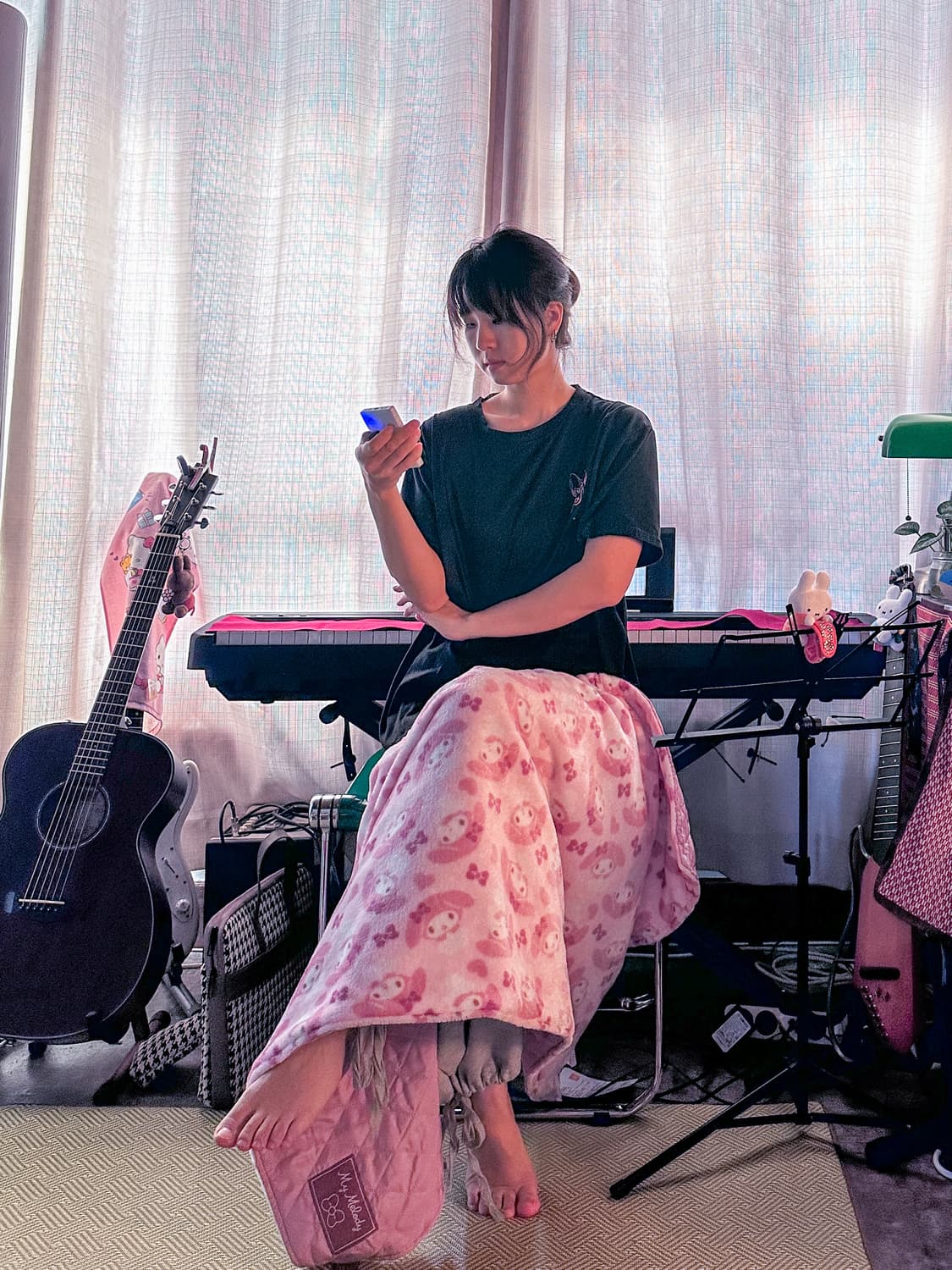 🎀헬로 키티, 마이멜로디 3way 방한 블랭킷 스커트💗 상품이미지5