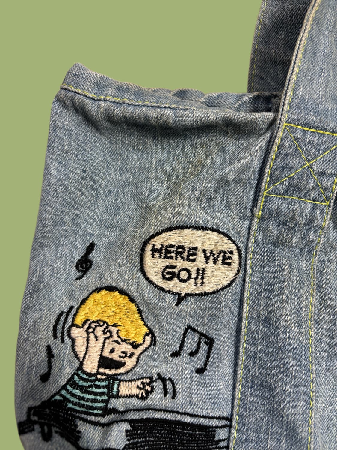 빈티지 스누피 데님 토트백 상품이미지2