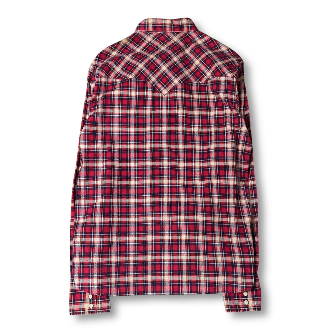 폴로랄프로렌 딥핑크 블루 멀티 체크 투포켓 긴팔 셔츠 슬림핏 M 상품이미지3