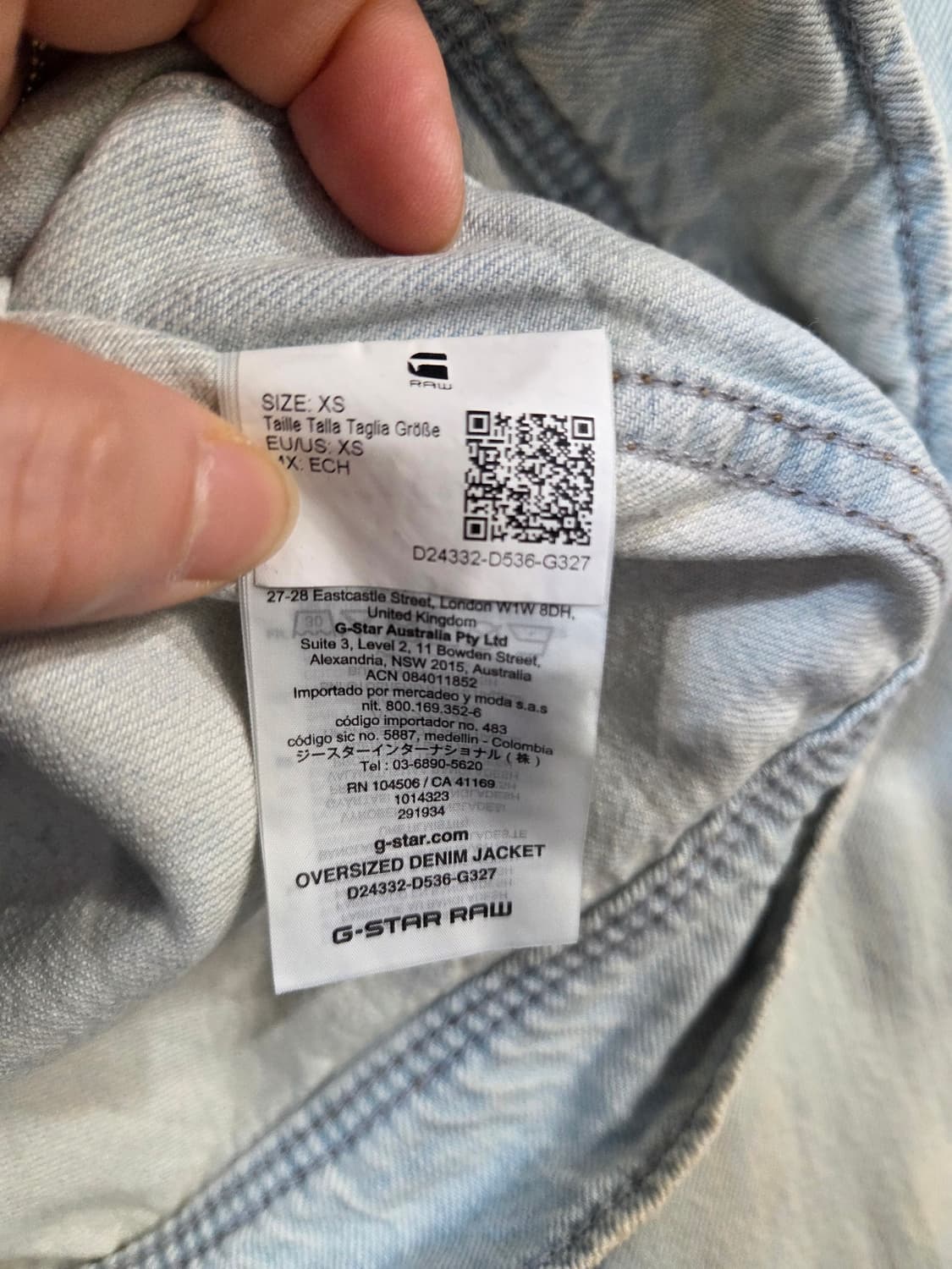 G-STAR RAW데님 청 쟈켓XS(디피용) 상품이미지9