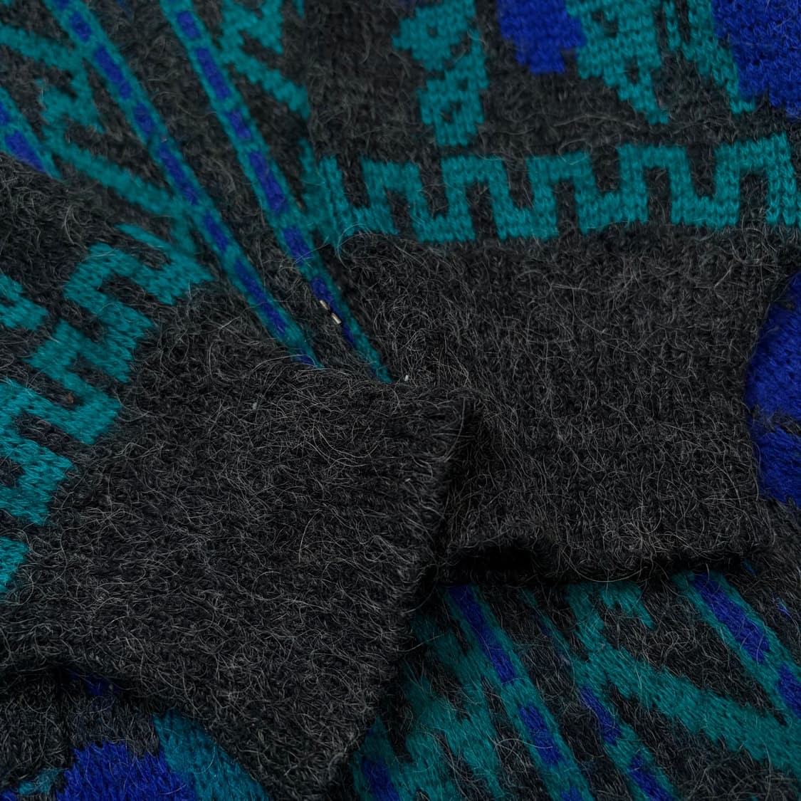 80s japan 빈티지 모헤어 에스닉 율 가디건  상품이미지4