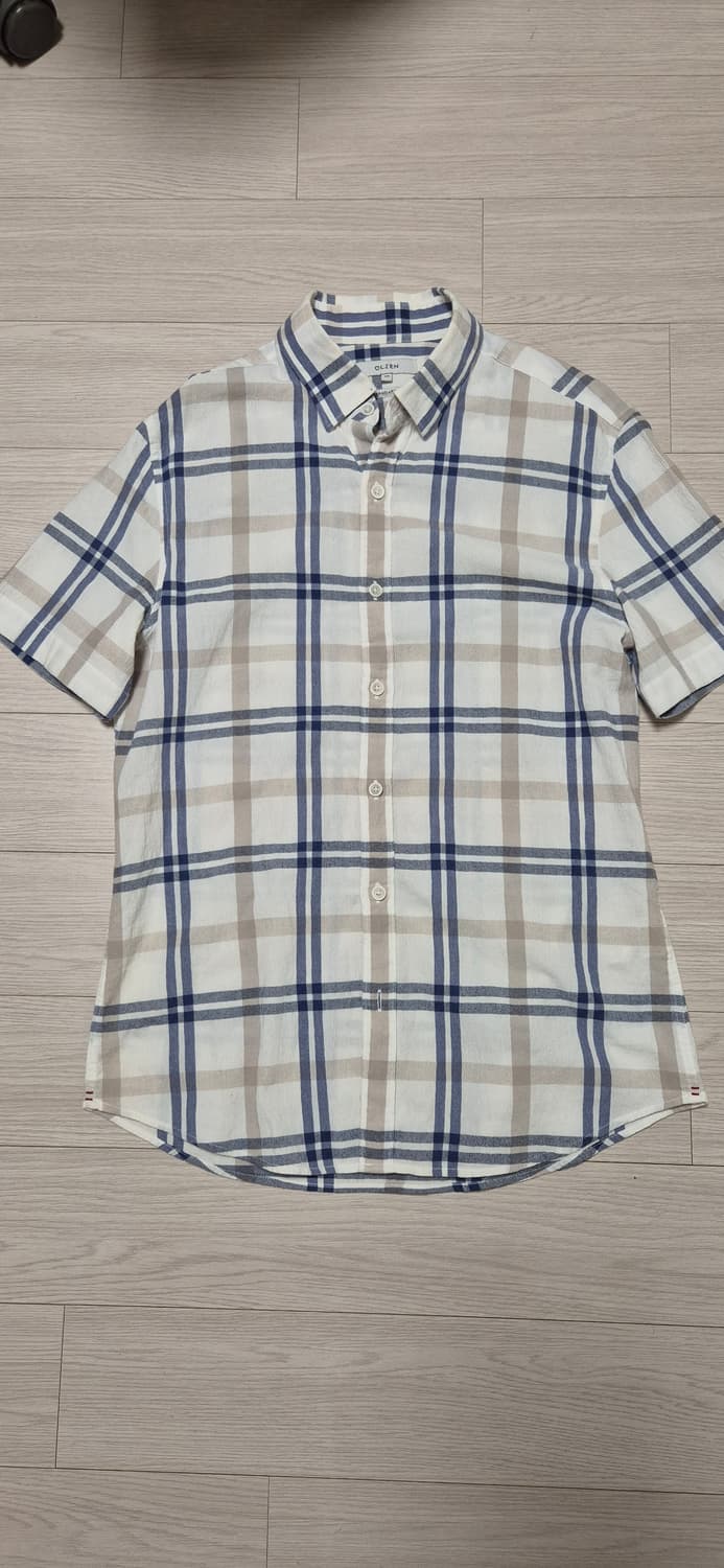 올젠 체크 반팔 와이셔츠 95 상품이미지5