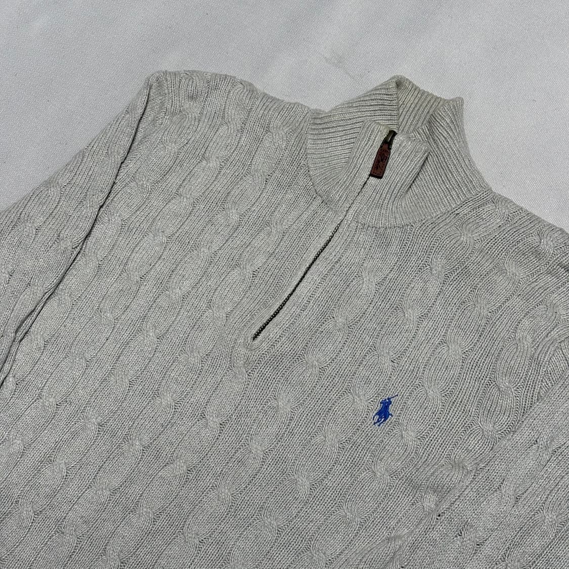 S 폴로랄프로렌 반집업 오트밀 케이블 니트 상품이미지1