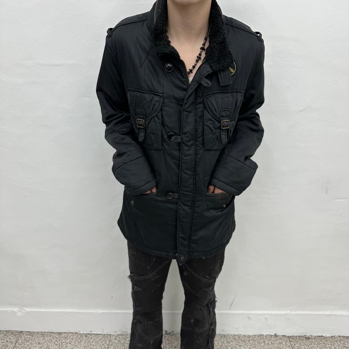 Y2K embroidery down jacket 상품이미지2