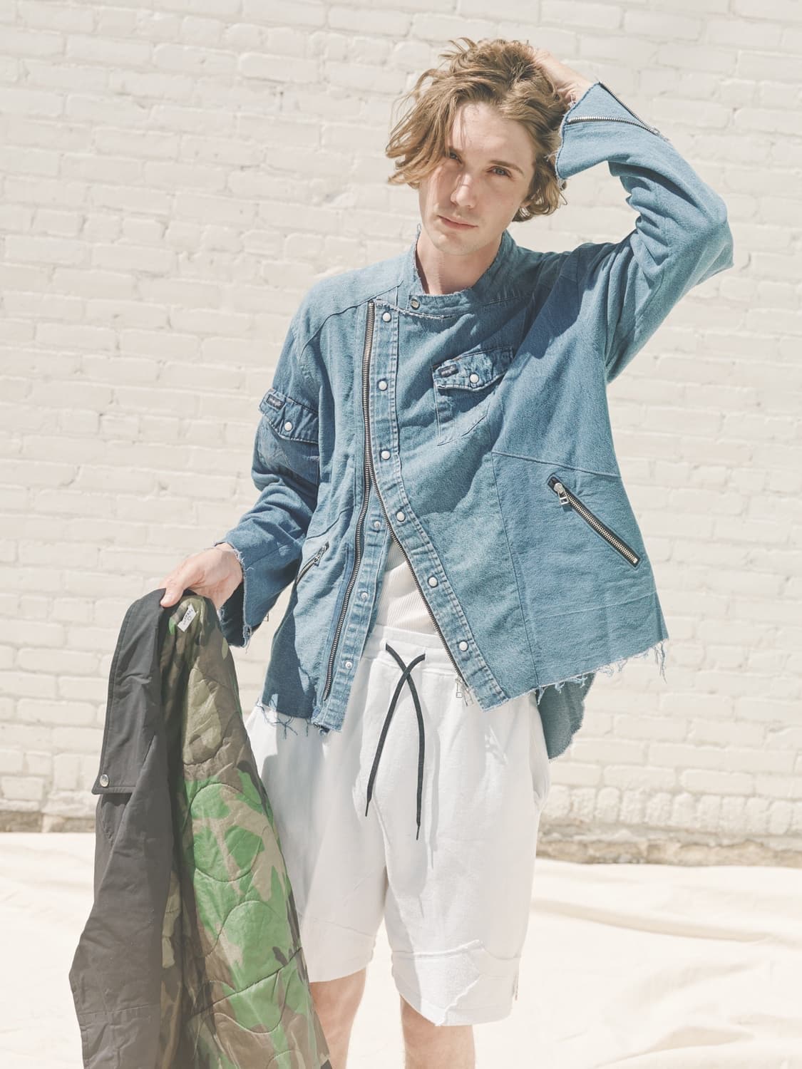 올드파크 리메이크 데님 셔츠 자켓 상품이미지1