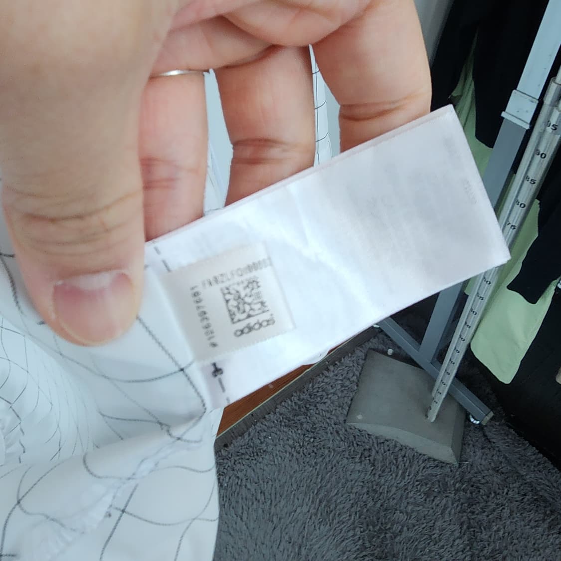 아디다스 화이트 체크 바람막이 후드 자켓 상품이미지7