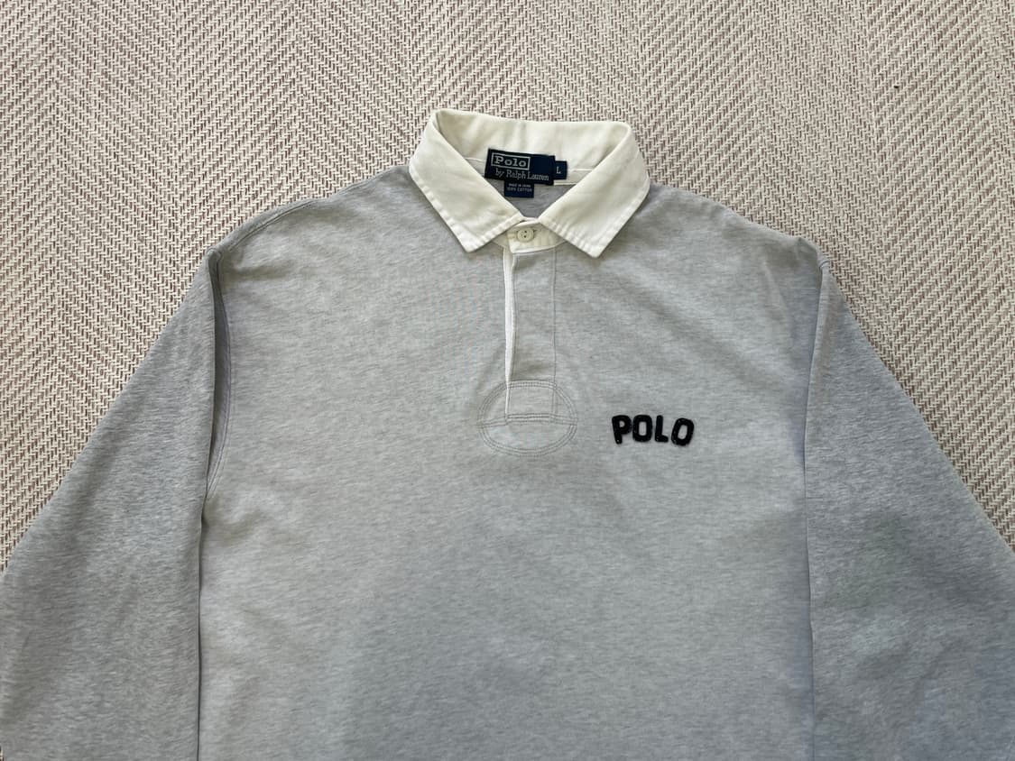 폴로 랄프로렌 그레이 로고 카라 긴팔티셔츠  J04190 상품이미지4