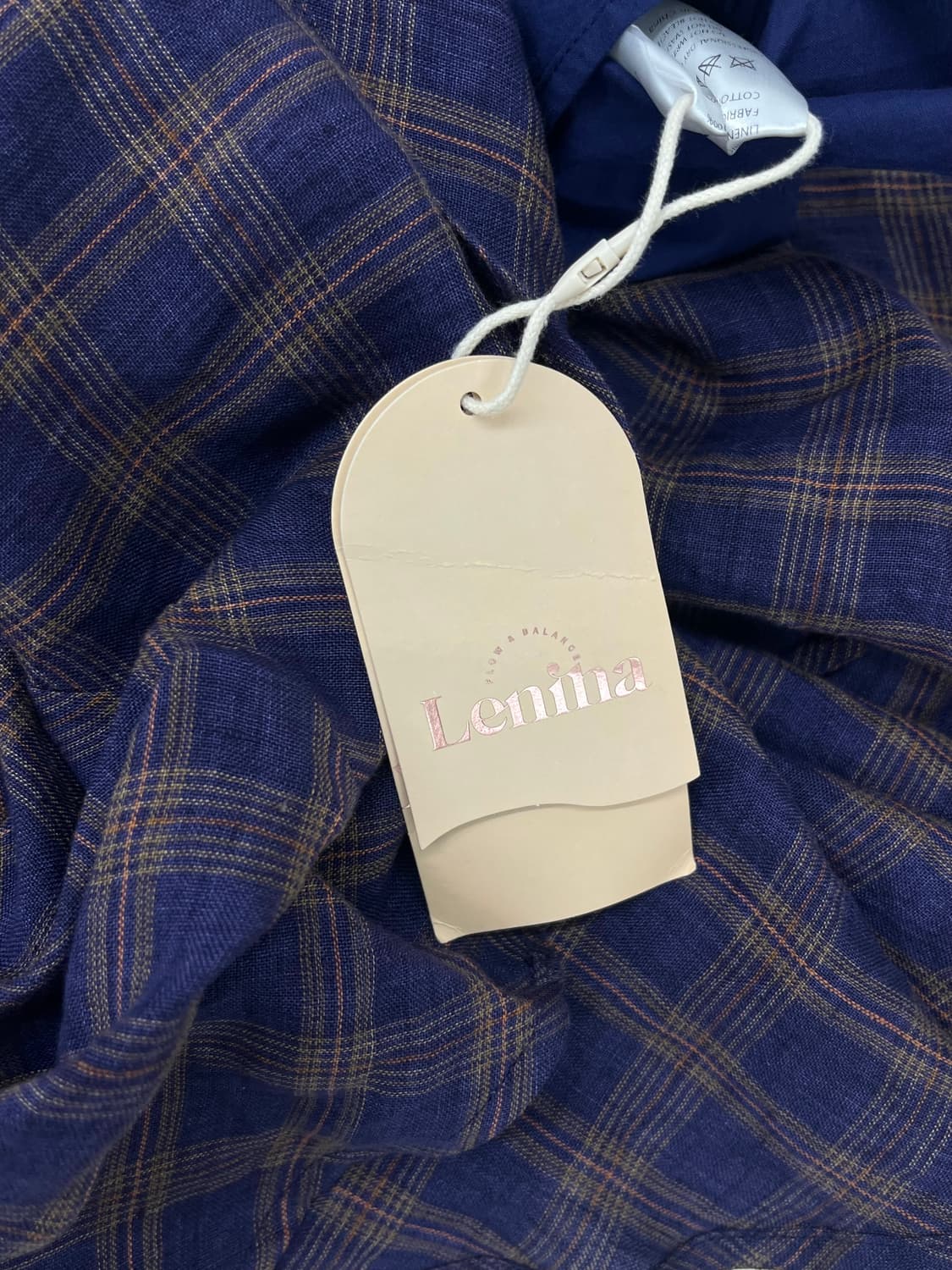 LENINA HEART-NECK CHECK DRESS 상품이미지5